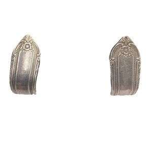 3 PIECES Vintage 2 Spoon Earrings 1 Pendant Sterling Silver Plate